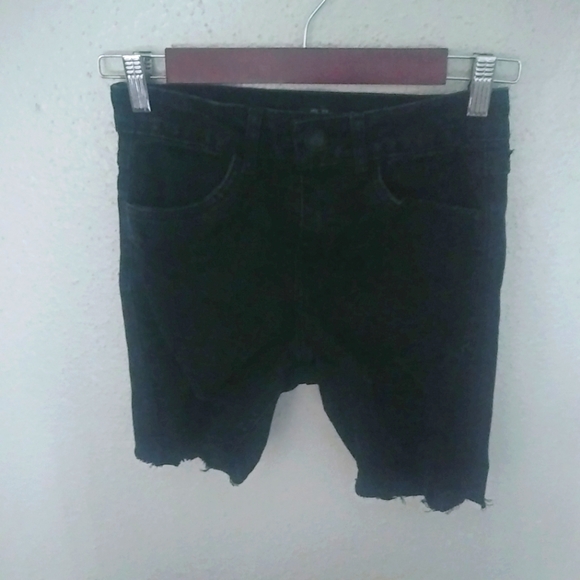 Cuidado con el Perro 2 25 Mexican Black Jeans Distressed Shorts Raw Hem - Picture 9 of 11